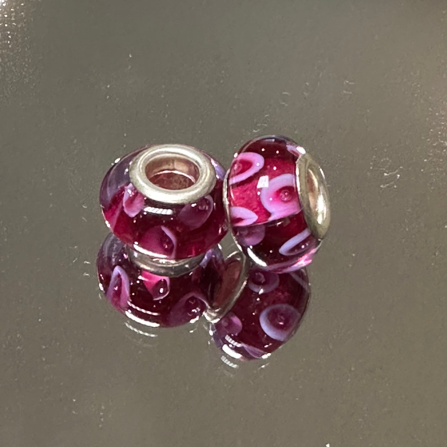 Beads - Purple peony