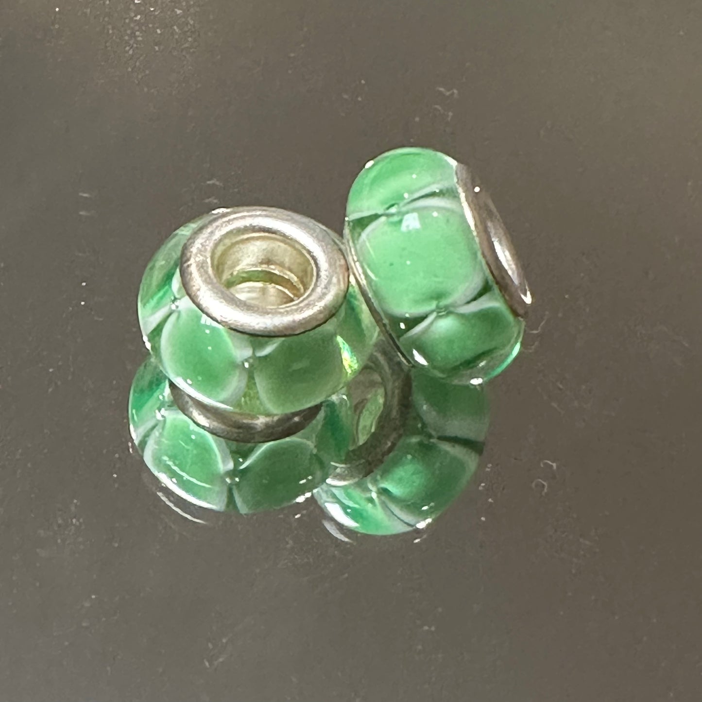 Beads - Green Flowers