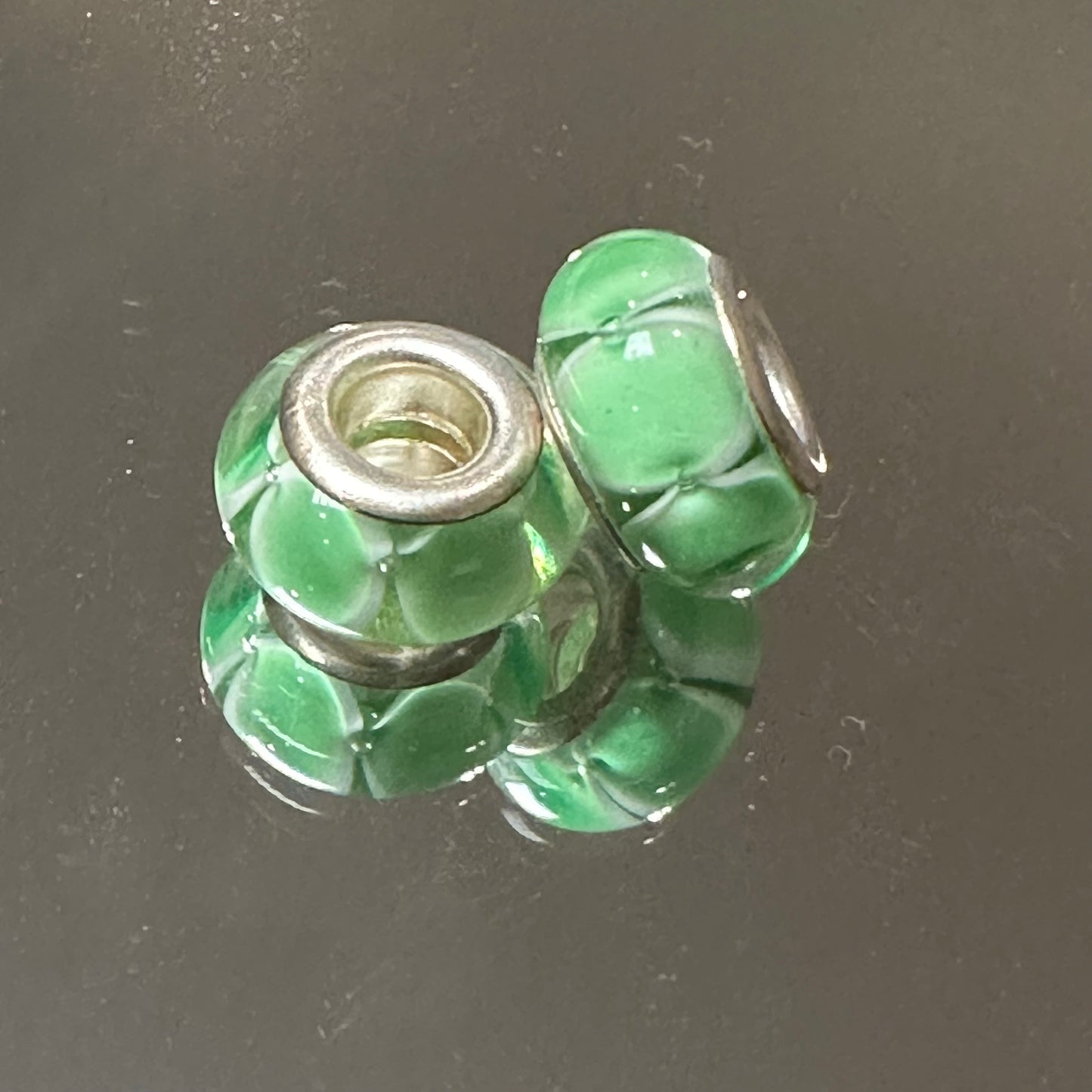 Beads -  Green Flowers