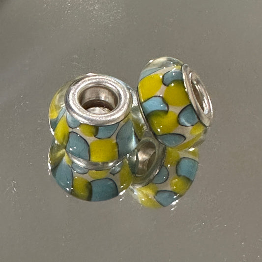 Beads -  yellow and Blue